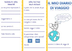 diario di viaggio brochure bambino da stampare