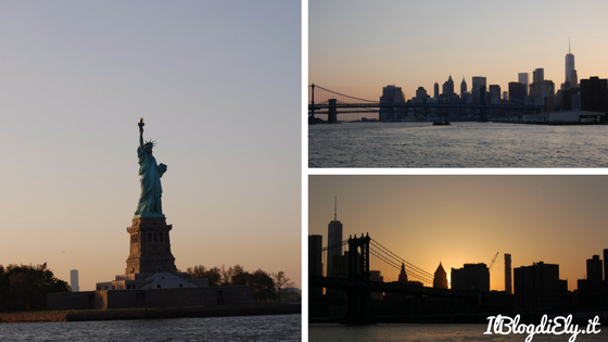 viaggio a new york in estate tramonto skyline