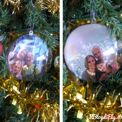 Foto di Natale palla ornamenti con immagine palla di plastica trasparente ornamento albero di Natale appeso ciondolo regalo fai da te foto ornamento palla personalizzata Natale foto palle 