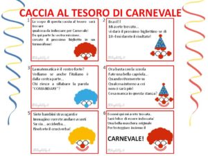 caccia al tesoro di carnevale da scaricare