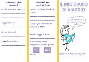 diario di viaggio brochure da stampare per bambina