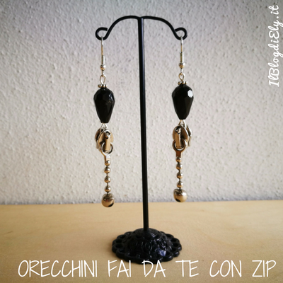 Orecchini fai da te con zip. Tutorial veloce per riciclare una cerniera 