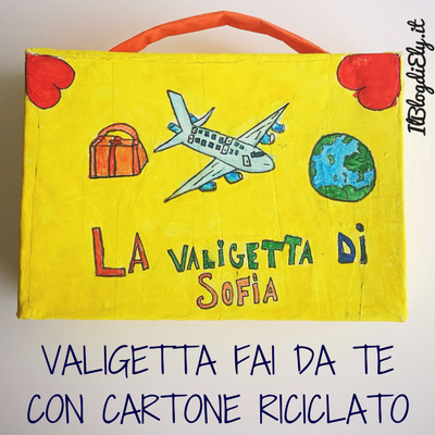 VALIGETTA FAI DA TE CON CARTONE RICICLATO PER BAMBINI