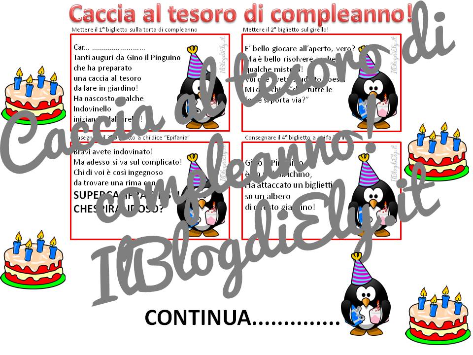 Caccia al tesoro di compleanno da scaricare e stampare per divertirsi con i  bambini! 