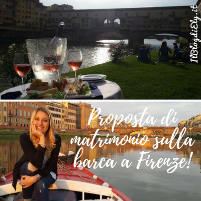 proposta di matrimonio sulla barca a Firenze