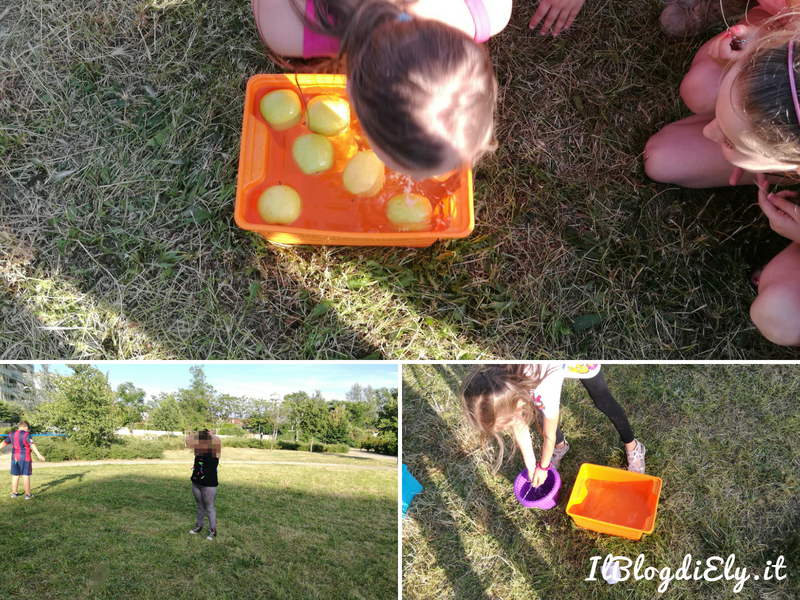 Giochi per bambini per festa in giardino in estate da fare con l'acqua 