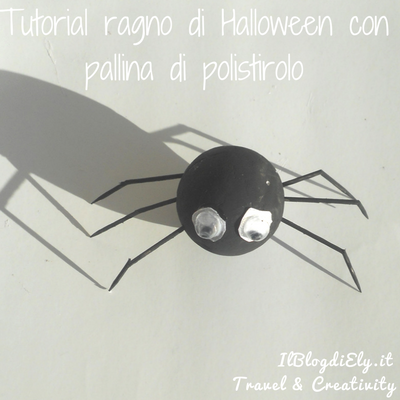 TUTORIAL RAGNO DI HALLOWEEN CON PALLINA DI POLISTIROLO