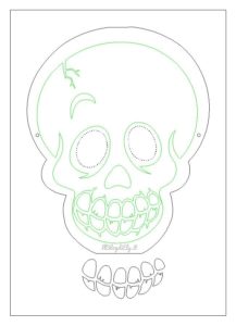 disegni di Halloween da stampare pipistrello teschio
