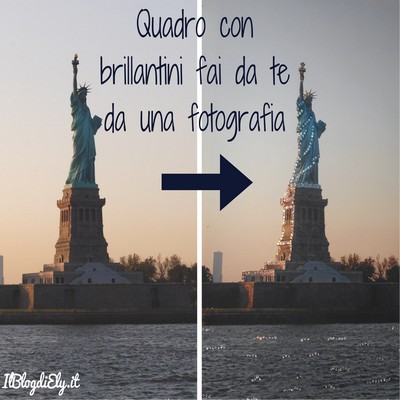 quadro con brillantini fai da te new york copertina
