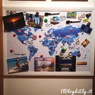 mappa magnetica per tracciare viaggi
