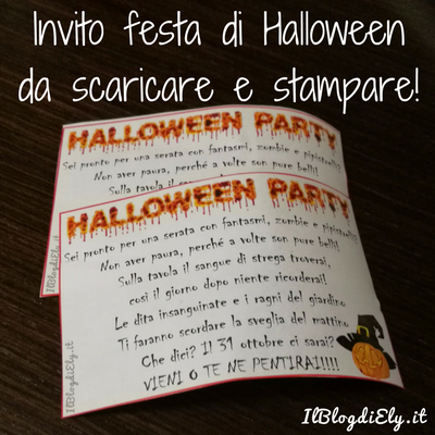 Invito festa di Halloween da scaricare e stampare